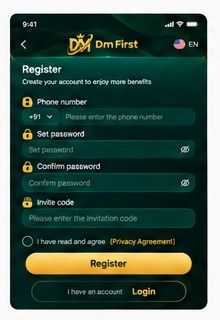 DM First registration details